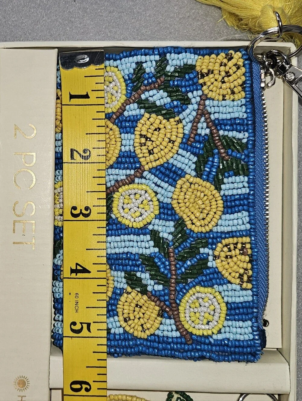 Sol & Mer Viral Beaded Lemon Coin Purse & Purse Charm Set – NWT | Cottagecore